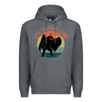 Rock mothman live laugh lurk Premium Hoodie - linhVisuals