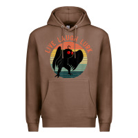 Chestnut mothman live laugh lurk Premium Hoodie - linhVisuals