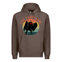 Coffee mothman live laugh lurk Premium Hoodie - linhVisuals