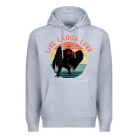 Heather Grey mothman live laugh lurk Premium Hoodie - linhVisuals