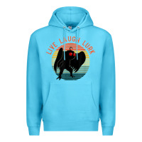 Ocean Blue mothman live laugh lurk Premium Hoodie - linhVisuals