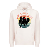 Pale Pink mothman live laugh lurk Premium Hoodie - linhVisuals