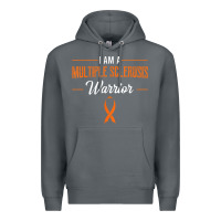 Rock multiple sclerosis warrior autoimmune disease orange ribbon Premium Hoodie - linhVisuals