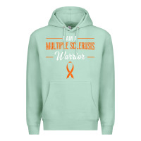 Seafoam multiple sclerosis warrior autoimmune disease orange ribbon Premium Hoodie - linhVisuals