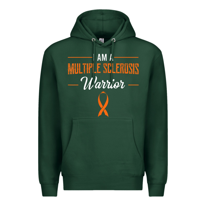 Multiple Sclerosis Warrior Autoimmune Disease Orange Ribbon Premium Hoodie by linhVisuals | Teevron