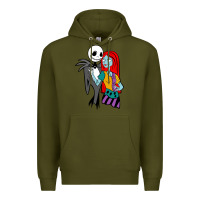 Army Green jack  and sally Premium Hoodie - linhVisuals