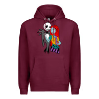 Burgundy jack  and sally Premium Hoodie - linhVisuals