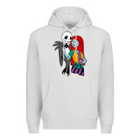 Dove Grey jack  and sally Premium Hoodie - linhVisuals