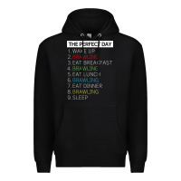 Black brawl shirt brawling gamer gaming t shirt Premium Hoodie - linhVisuals