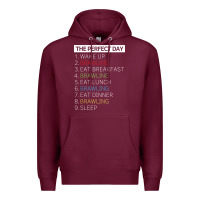 Burgundy brawl shirt brawling gamer gaming t shirt Premium Hoodie - linhVisuals