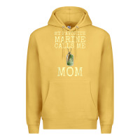 Antique Gold my favorite marine calls me mom Premium Hoodie - linhVisuals