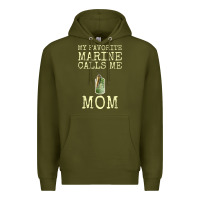 Army Green my favorite marine calls me mom Premium Hoodie - linhVisuals
