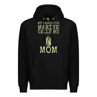 Black my favorite marine calls me mom Premium Hoodie - linhVisuals