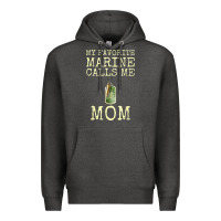 Charcoal Heather my favorite marine calls me mom Premium Hoodie - linhVisuals