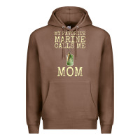 Chestnut my favorite marine calls me mom Premium Hoodie - linhVisuals