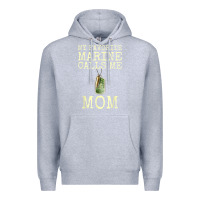 Heather Grey my favorite marine calls me mom Premium Hoodie - linhVisuals