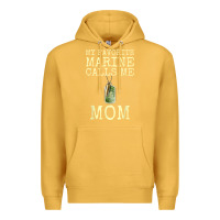 Mustard my favorite marine calls me mom Premium Hoodie - linhVisuals