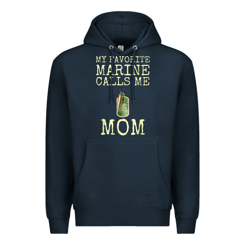 My Favorite Marine Calls Me Mom Premium Hoodie by linhVisuals | Teevron