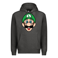 Charcoal Heather luigi Premium Hoodie - linhVisuals