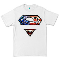 White super american flag logo Premium Tee - LillyAllenDesigns
