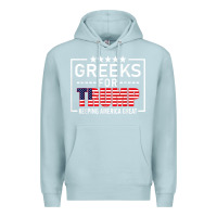 Blue Mist greeks for trump conservative gift trump 2020 re election t shirt Premium Hoodie - linhVisuals