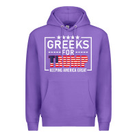 Purple greeks for trump conservative gift trump 2020 re election t shirt Premium Hoodie - linhVisuals
