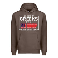 Coffee greeks for trump conservative gift trump 2020 re election t shirt Premium Hoodie - linhVisuals