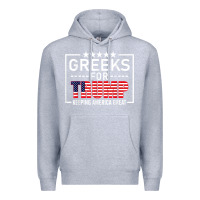Heather Grey greeks for trump conservative gift trump 2020 re election t shirt Premium Hoodie - linhVisuals