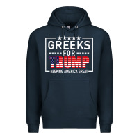 Navy greeks for trump conservative gift trump 2020 re election t shirt Premium Hoodie - linhVisuals