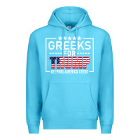 Ocean Blue greeks for trump conservative gift trump 2020 re election t shirt Premium Hoodie - linhVisuals