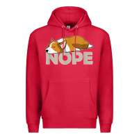 Cardinal nope lazy corgi Premium Hoodie - linhVisuals