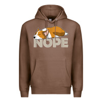 Chestnut nope lazy corgi Premium Hoodie - linhVisuals