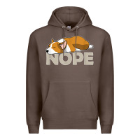 Coffee nope lazy corgi Premium Hoodie - linhVisuals