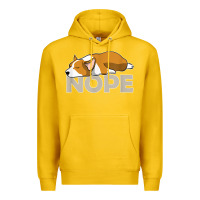Lemon nope lazy corgi Premium Hoodie - linhVisuals