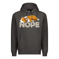 Smoke nope lazy corgi Premium Hoodie - linhVisuals