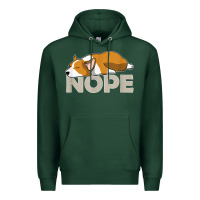 Sports Green nope lazy corgi Premium Hoodie - linhVisuals