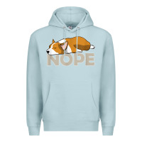 Blue Mist nope lazy corgi Premium Hoodie - linhVisuals