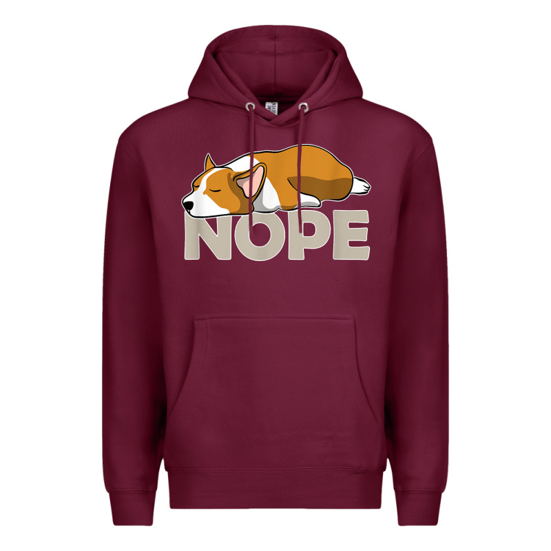 Nope Lazy Corgi Premium Hoodie by linhVisuals | Teevron