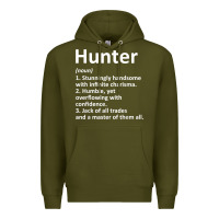Army Green hunter definition personalized name funny birthday gift idea t shirt Premium Hoodie - linhVisuals