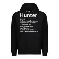 Black hunter definition personalized name funny birthday gift idea t shirt Premium Hoodie - linhVisuals