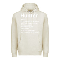 Oatmeal Heather hunter definition personalized name funny birthday gift idea t shirt Premium Hoodie - linhVisuals
