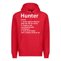 Red hunter definition personalized name funny birthday gift idea t shirt Premium Hoodie - linhVisuals