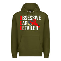 Army Green funny obessive car detailer for car detailing t shirt Premium Hoodie - linhVisuals