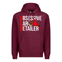 Burgundy funny obessive car detailer for car detailing t shirt Premium Hoodie - linhVisuals