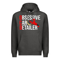 Charcoal Heather funny obessive car detailer for car detailing t shirt Premium Hoodie - linhVisuals