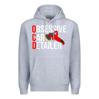 Heather Grey funny obessive car detailer for car detailing t shirt Premium Hoodie - linhVisuals
