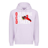 Lilac funny obessive car detailer for car detailing t shirt Premium Hoodie - linhVisuals
