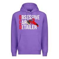 Purple funny obessive car detailer for car detailing t shirt Premium Hoodie - linhVisuals