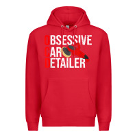 Red funny obessive car detailer for car detailing t shirt Premium Hoodie - linhVisuals