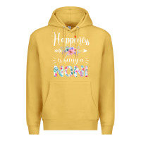 Antique Gold happiness is being a noni ever women floral decor Premium Hoodie - linhVisuals